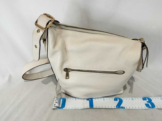 COACH コーチ ショルダーバッグ ヴァル ダッフル C2818 チョーク系 リファインド ペブル レザー レディース ゴールド金具 美品