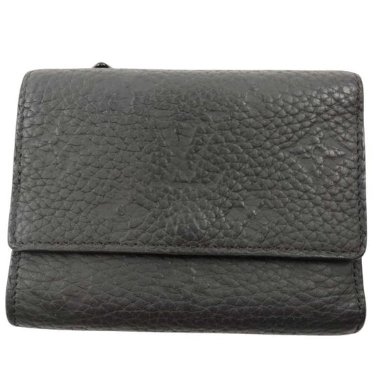 LOUIS VUITTON ルイヴィトン 三つ折り財布 ポルトフォイユ パイロット M82556 ブラツク系 トリヨンレザー メンズ コンパクトウォレット 美品