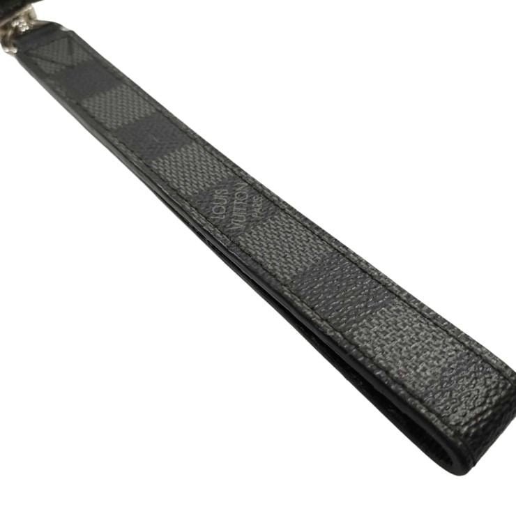 LOUIS VUITTON ルイヴィトン 長財布 ダミエ グラフィット ジッピー ドラゴンヌ N60379 ブラツク系 PVC レザー メンズ L字ファスナー リストレット シルバー金具 美品