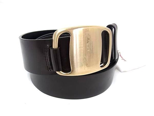Salvatore Ferragamo フェラガモ ベルト ヴァラ バックル ベルト 67 8058 ブラウン系 レザー レディース 表記サイズ90 美品