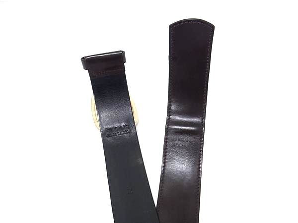 Salvatore Ferragamo フェラガモ ベルト ヴァラ バックル ベルト 67 8058 ブラウン系 レザー レディース 表記サイズ90 美品