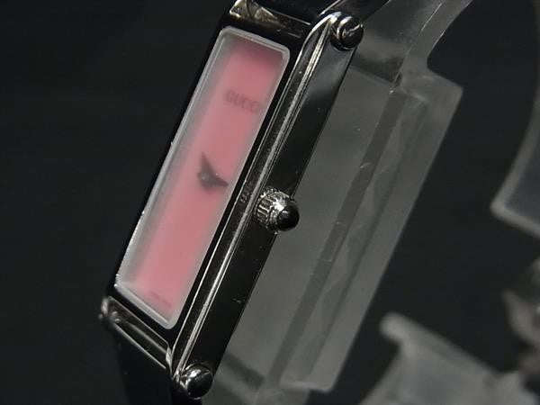 GUCCI グッチ 腕時計 バングルウォッチ 1500L シルバー ピンクシェル文字盤系 ステンレス レディース 2針 クオーツ 美品