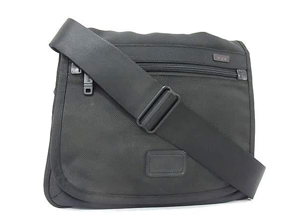 TUMI トゥミ ショルダーバッグ アルファ トラベル スモールフラップ クロスボディ 22105DH ブラック系 FXTバリスティックナイロン メンズ 美品