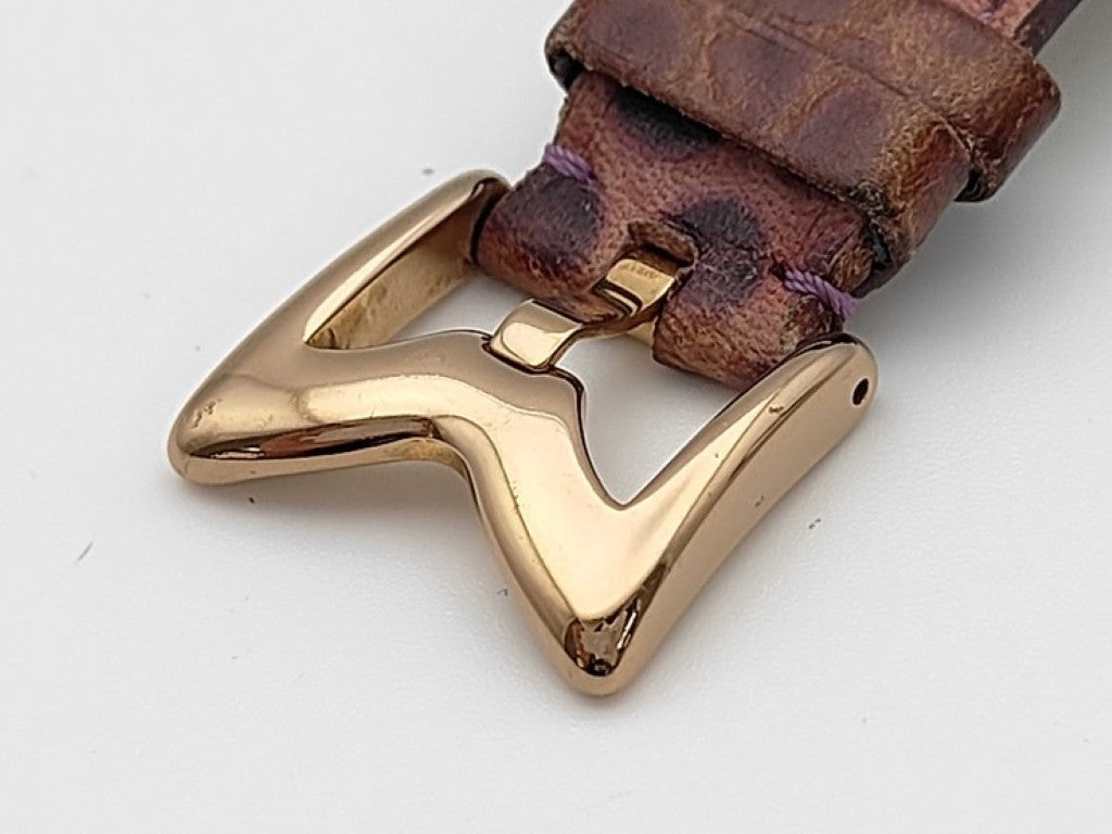 GaGa MILANO ガガミラノ 時計 マヌアーレ46 パープル系 ステンレス レザー メンズ 美品