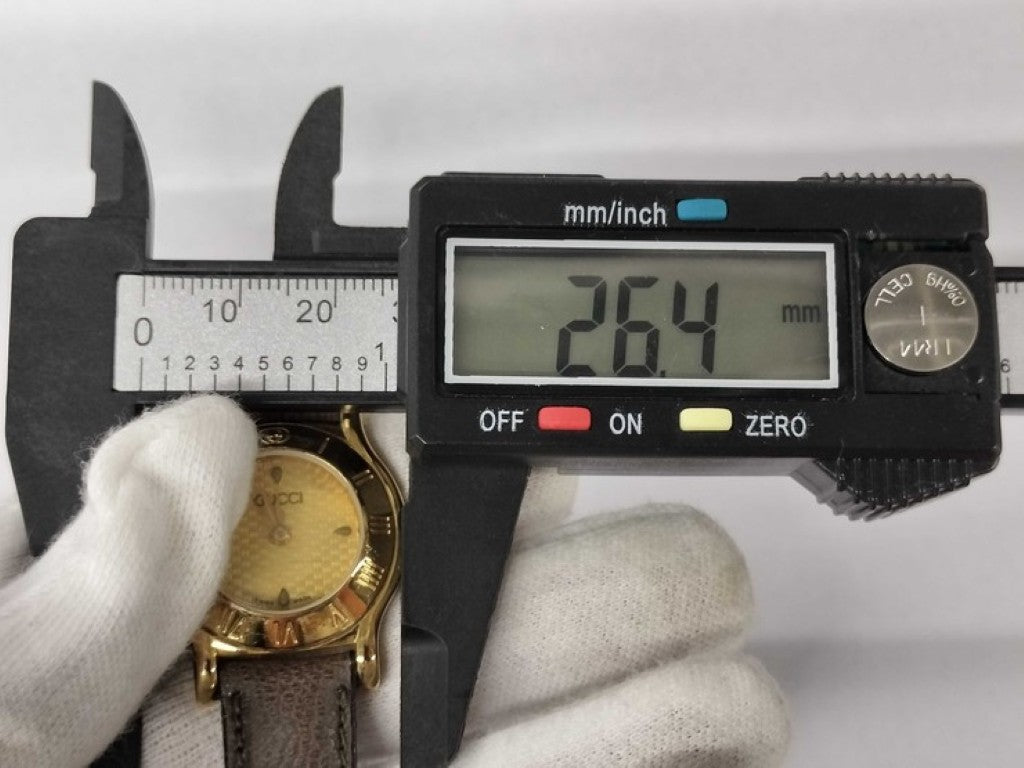 GUCCI グッチ 時計 6500L ゴールド ブラウン系 ステンレス レザー レディース