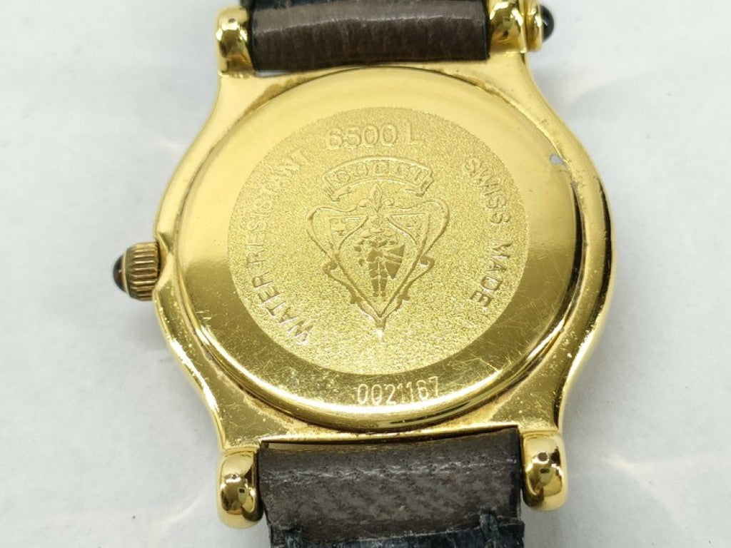 GUCCI グッチ 時計 6500L ゴールド ブラウン系 ステンレス レザー レディース