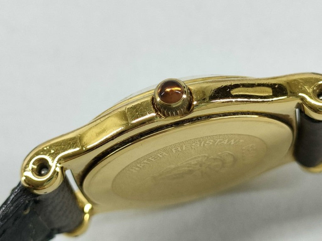 GUCCI グッチ 時計 6500L ゴールド ブラウン系 ステンレス レザー レディース