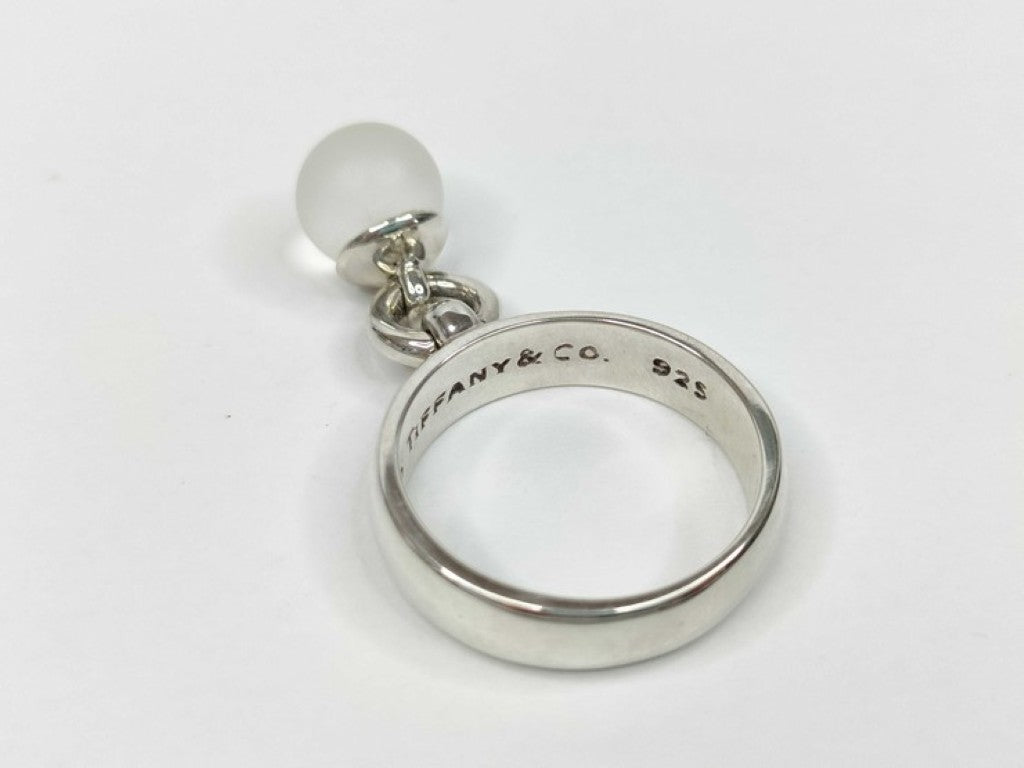 Tiffany&Co. ティファニー 指輪 ボールダンクル シルバー ピンク系 SV925 レディース リング 美品