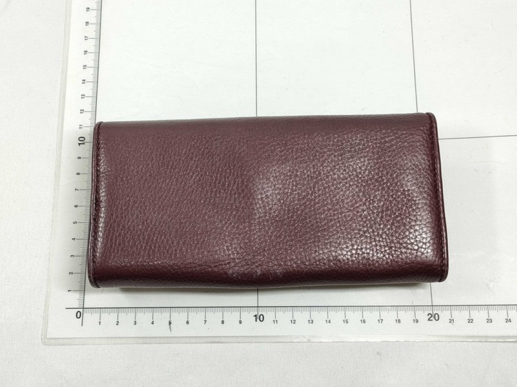 GUCCI グッチ 長財布 ダブルG コンチネンタルウォレット 245739 ボルドー系 レザー レディース 二つ折り ゴールド金具 美品