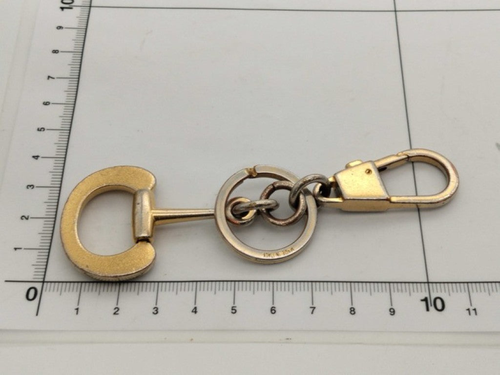 GUCCI グッチ キーホルダー ホースビット 1955 ゴールド ブラック系 メタル ユニセックス キーリング