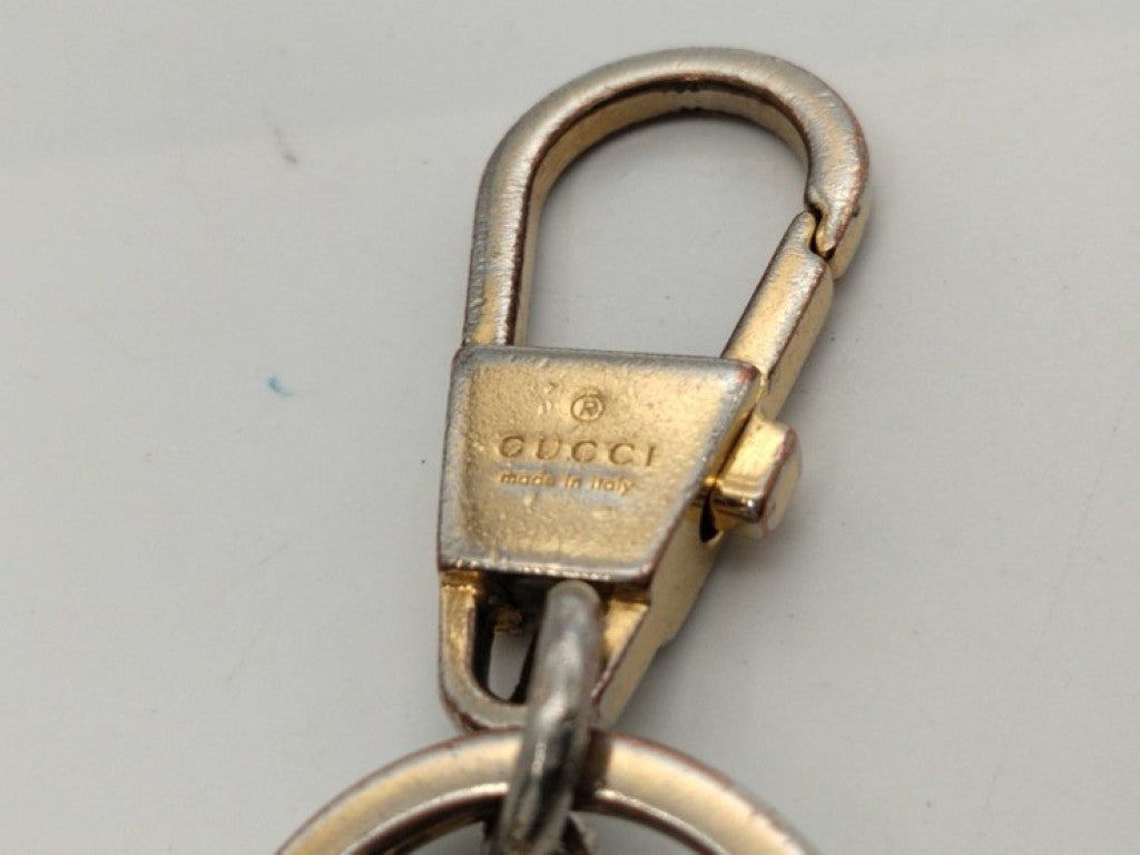 GUCCI グッチ キーホルダー ホースビット 1955 ゴールド ブラック系 メタル ユニセックス キーリング