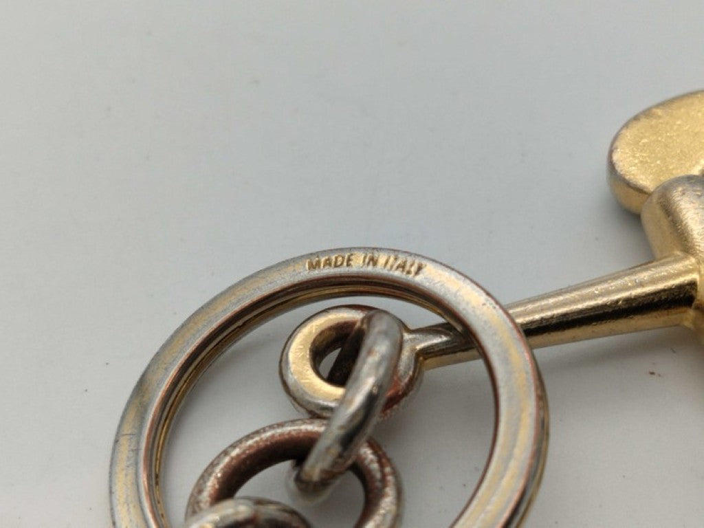 GUCCI グッチ キーホルダー ホースビット 1955 ゴールド ブラック系 メタル ユニセックス キーリング