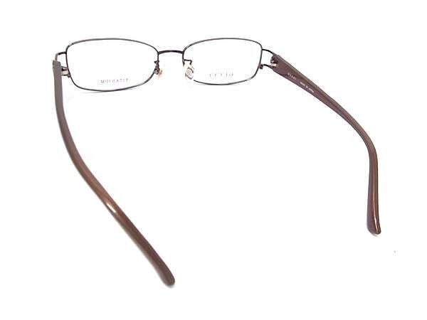 GUCCI グッチ 眼鏡 メガネフレーム クレストモチーフ GG-8540J ブラウン系 チタン ユニセックス 伊達メガネ アイウェア 美品