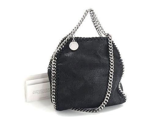 STELLA McCARTNEY ステラ マッカートニー ハンドバッグ ファラベラ タイニー 391698 ブラック エコレザー レディース チェーン シルバー金具 超美品