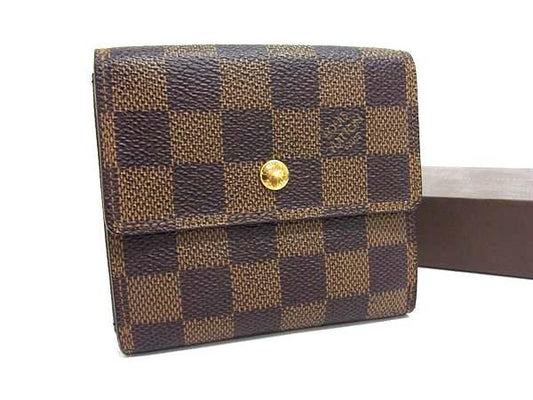 LOUIS VUITTON ルイヴィトン 財布 ポルトモネビエ カルトクレディ N61652 ブラウン ダミエ レディース Wホック 三つ折り財布