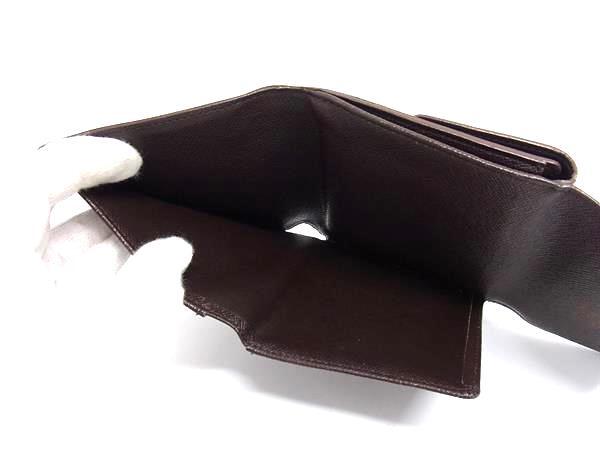 LOUIS VUITTON ルイヴィトン 財布 ポルトモネビエ カルトクレディ N61652 ブラウン ダミエ レディース Wホック 三つ折り財布