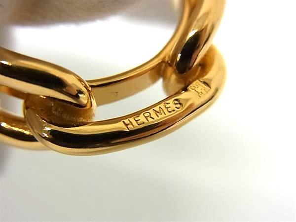 HERMES エルメス スカーフリング シェーヌダンクル ルカデ レガート ゴールド メタル レディース 美品
