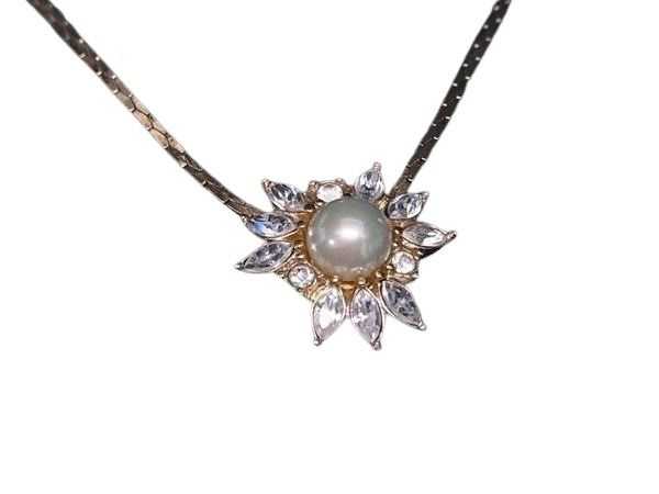 ChristianDior クリスチャンディオール ネックレス ゴールド メタル レディース パール 美品