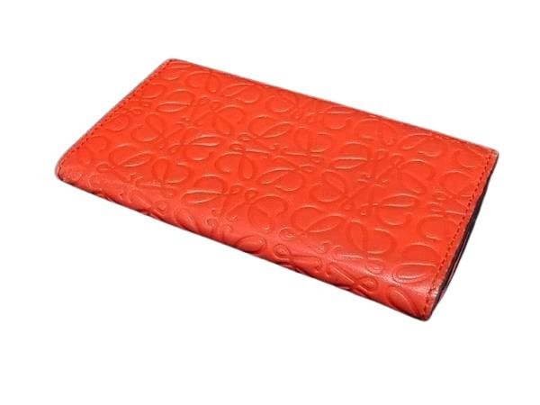 LOEWE ロエベ 6連 キーケース リピートアナグラム レッド レザー レディース シルバー金具 美品