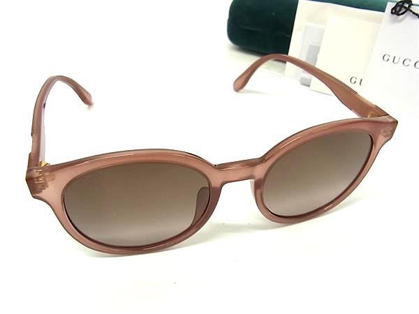 GUCCI グッチ サングラス GG0794SK ブラウン クリアブラウン プラスチック ユニセックス アジアンフィット 超美品