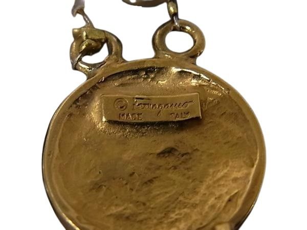 Salvatore Ferragamo フェラガモ ブレスレット ゴールド アイボリー メタル レディース パール 美品