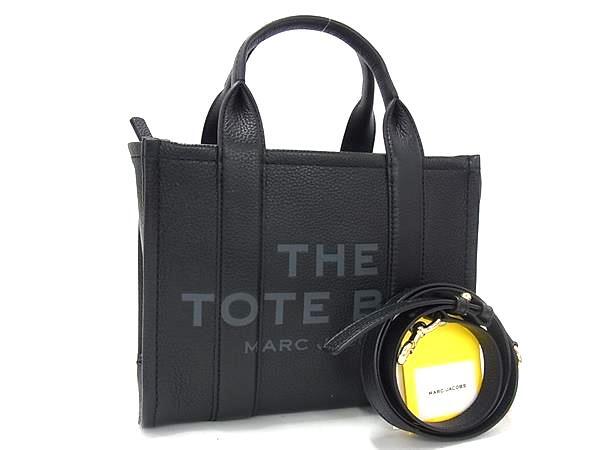 MARC JACOBS マークジェイコブス トートバッグ THE TOTE BAG H009L01SP21 ブラック レザー ユニセックス 2WAY ゴールド金具 超美品