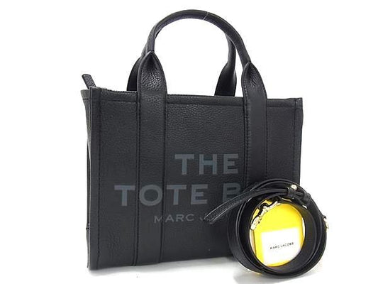 MARC JACOBS マークジェイコブス トートバッグ THE TOTE BAG H009L01SP21 ブラック レザー ユニセックス 2WAY ゴールド金具 超美品