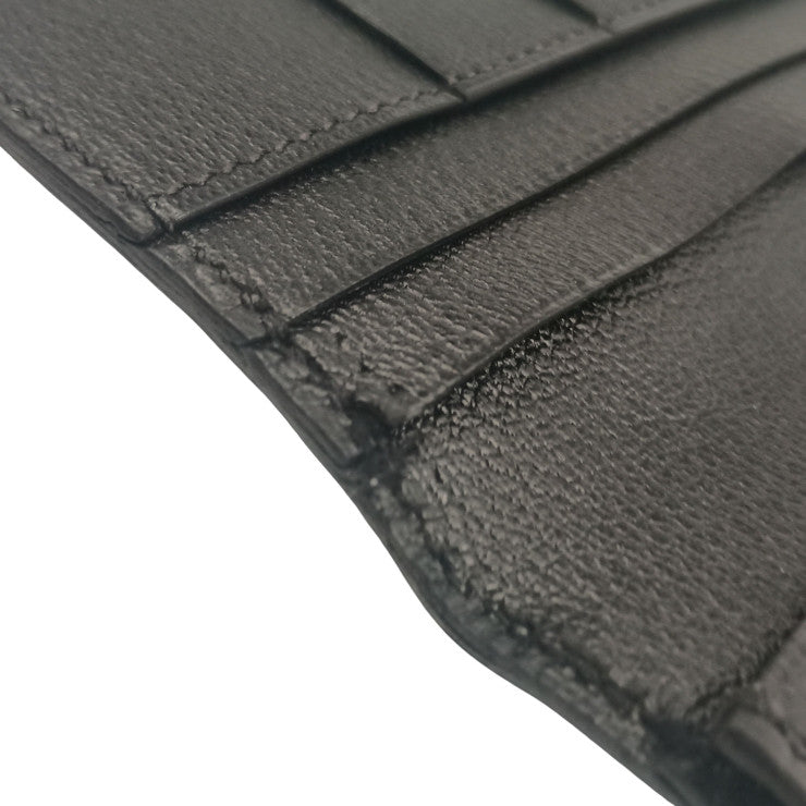 HERMES エルメス 長財布 MC2フレミング ブラック アリゲーター メンズ 二つ折り財布 マット