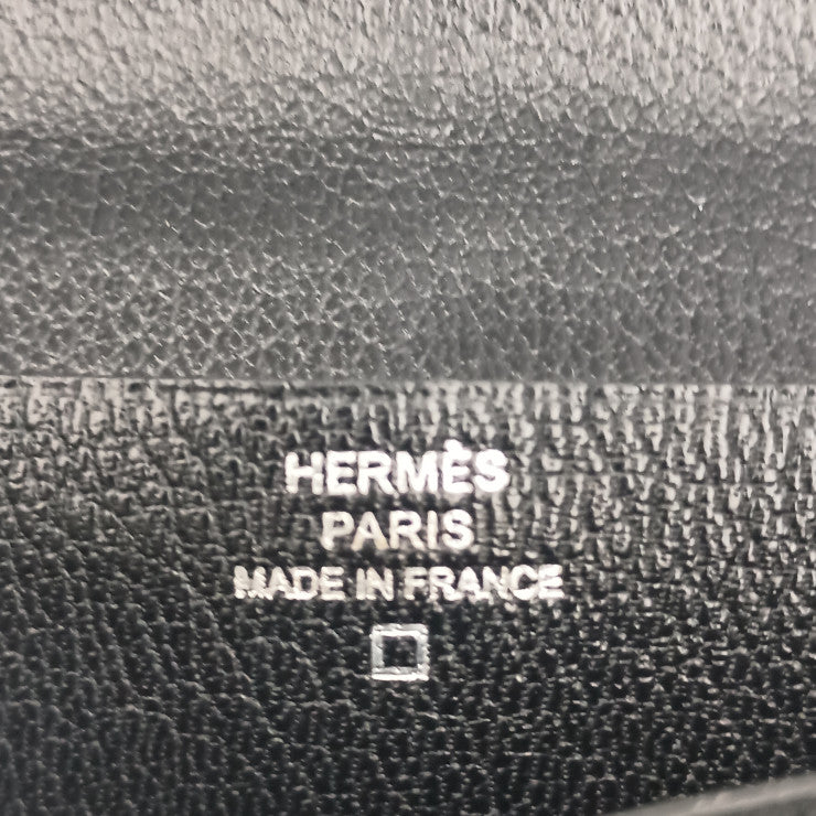 HERMES エルメス 長財布 MC2フレミング ブラック アリゲーター メンズ 二つ折り財布 マット