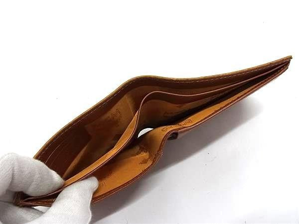 MCM エムシーエム 二つ折り財布 ヴィセトス ロゴグラム コニャック系 レザー メンズ モノグラム 美品