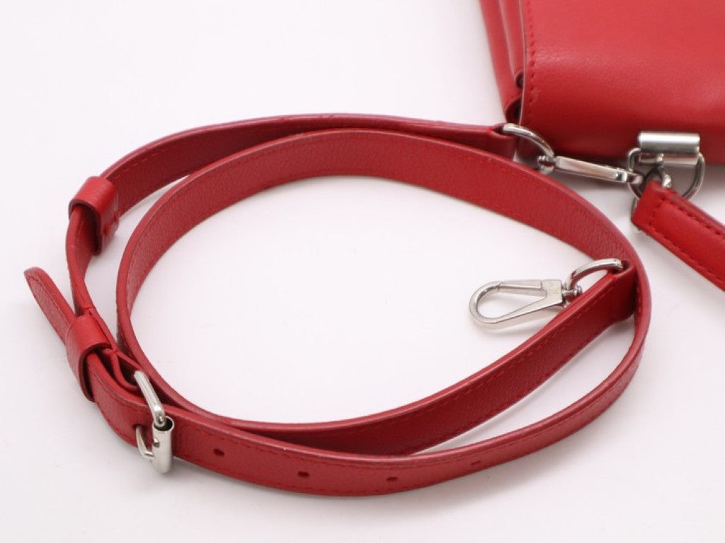 LOUIS VUITTON ルイヴィトン ハンドバッグ ロックミー2 M50363 ルビー ( レッド系) レザー レディース 2WAY ショルダーバッグ シルバー金具 美品
