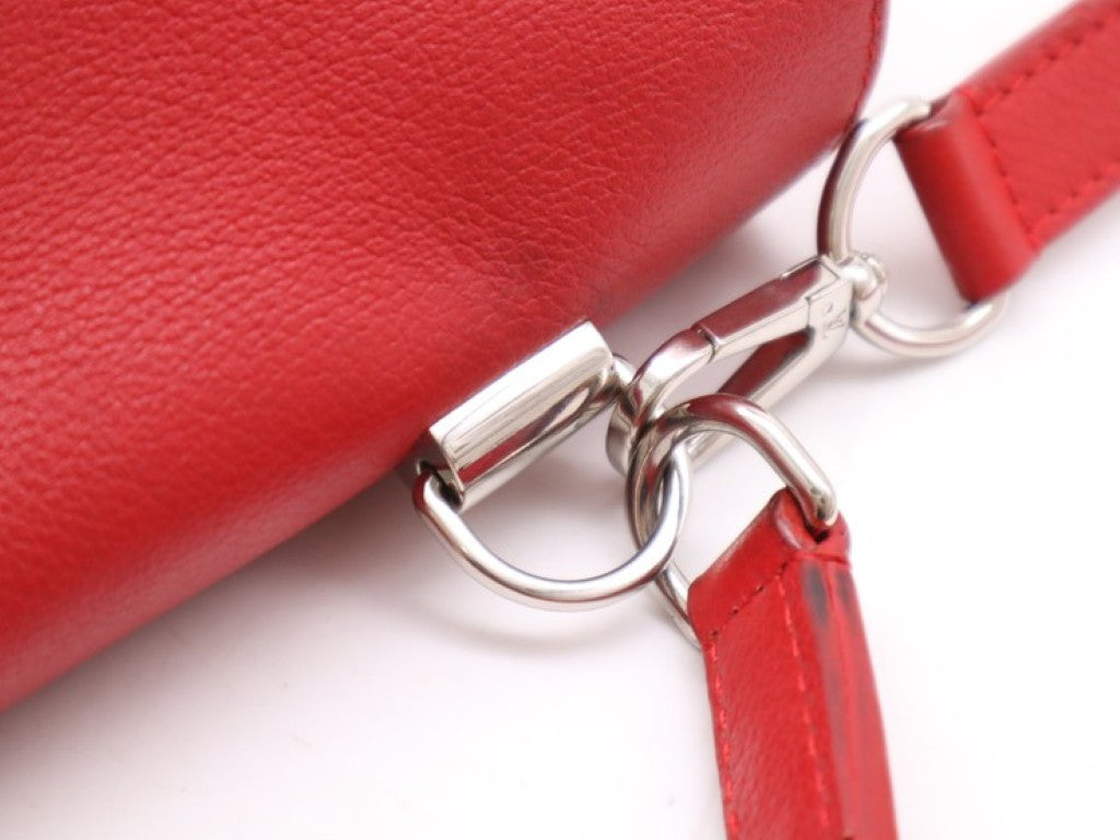 LOUIS VUITTON ルイヴィトン ハンドバッグ ロックミー2 M50363 ルビー ( レッド系) レザー レディース 2WAY ショルダーバッグ シルバー金具 美品