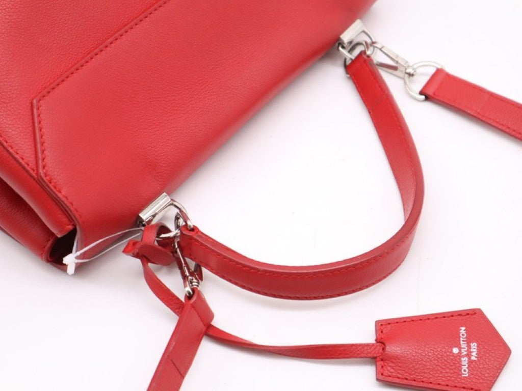 LOUIS VUITTON ルイヴィトン ハンドバッグ ロックミー2 M50363 ルビー ( レッド系) レザー レディース 2WAY ショルダーバッグ シルバー金具 美品
