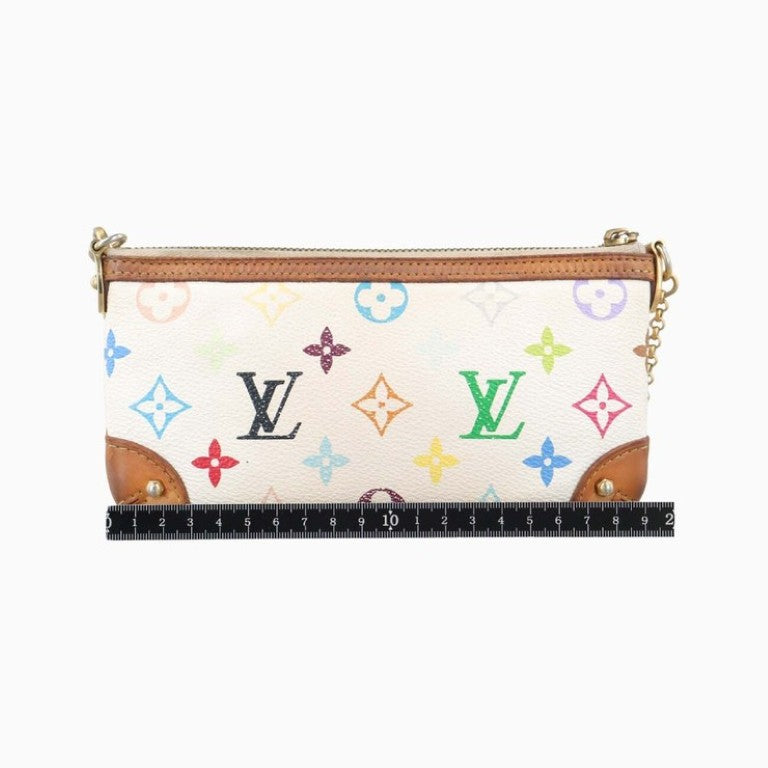 LOUIS VUITTON ルイヴィトン ポーチ ポシェット ミラ MM M60096 ブロン（ホワイト マルチカラー）系 モノグラム マルチカラー レディース チェーン ハンドバッグ