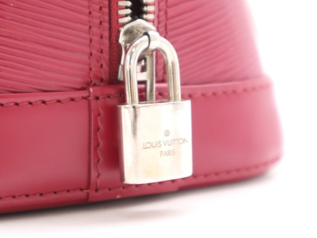 LOUIS VUITTON ルイヴィトン ハンドバッグ アルマPM M40490 フューシャ（ピンク）系 エピ レディース シルバー金具 美品
