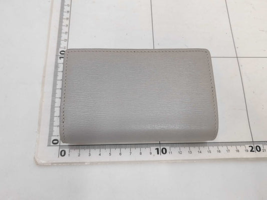 GUCCI グッチ 二つ折り財布 スクリプト 772640 グレー系 レザー レディース ロゴ L字ファスナー ゴールド金具 美品