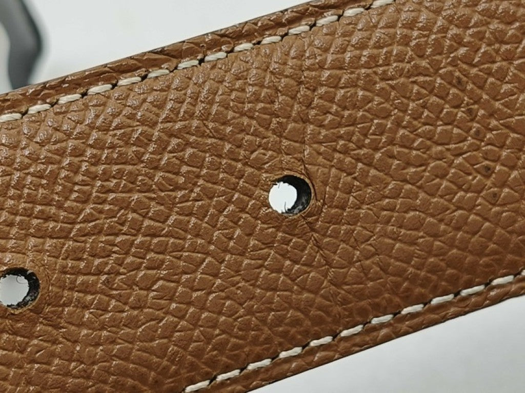 HERMES エルメス ベルト コンスタンス Hベルト ブラック ゴールド系 レザー ユニセックス リバーシブル シルバー金具 美品
