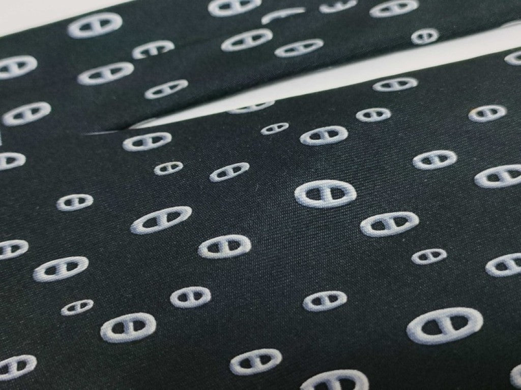 HERMES エルメス ネクタイ シェーヌダンクル ブラック系 シルク100％ メンズ 美品