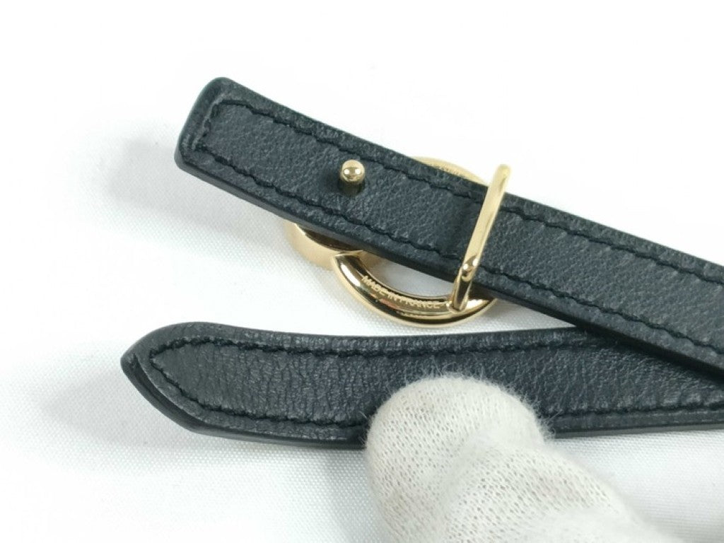 HERMES エルメス ベルト セリエ ミニ エトゥープ ブラック系 レザー レディース リバーシブル ゴールド金具