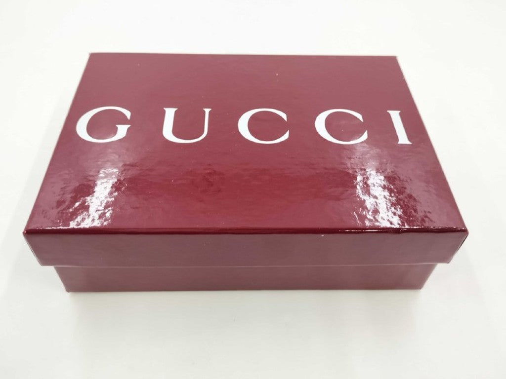 GUCCI グッチ コインケース スクリプト 790102 グレー系 レザー ユニセックス ロゴ ゴールド金具 美品