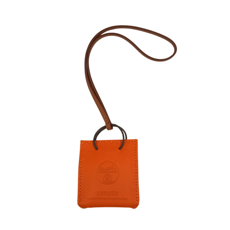 HERMES バッグチャーム サック オランジュ オレンジ系 アニョーミロ ユニセックス 新品未使用展示品
