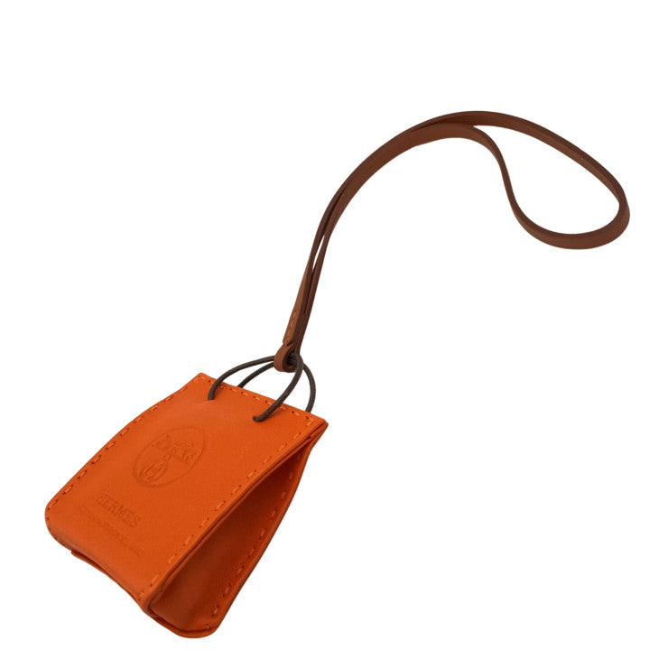 HERMES バッグチャーム サック オランジュ オレンジ系 アニョーミロ ユニセックス 新品未使用展示品