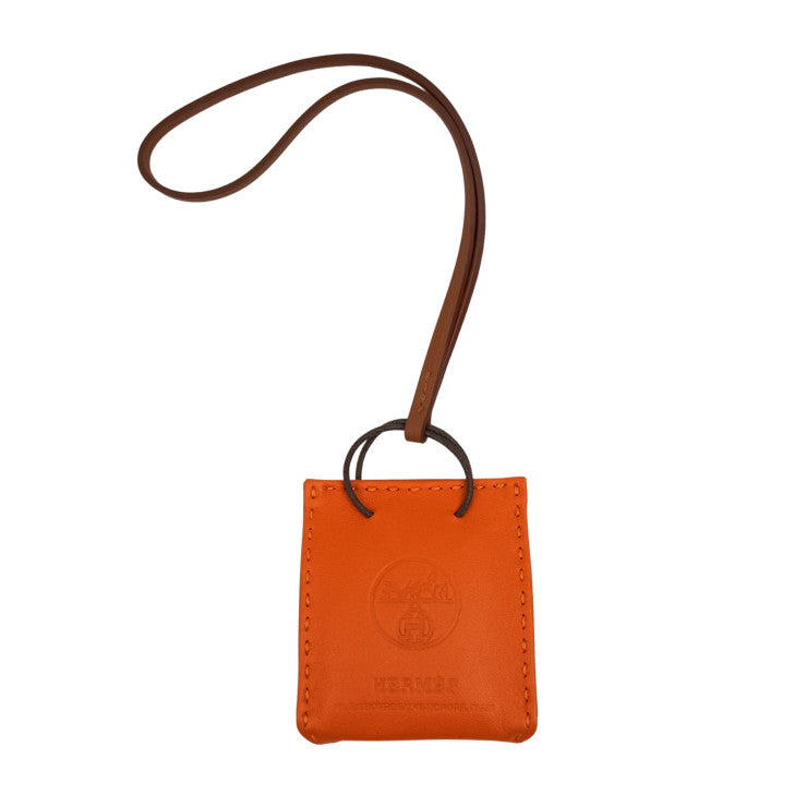 HERMES バッグチャーム サック オランジュ オレンジ系 アニョーミロ ユニセックス 新品未使用展示品