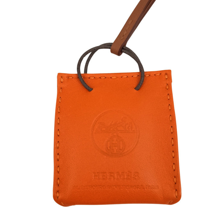 HERMES バッグチャーム サック オランジュ オレンジ系 アニョーミロ ユニセックス 新品未使用展示品