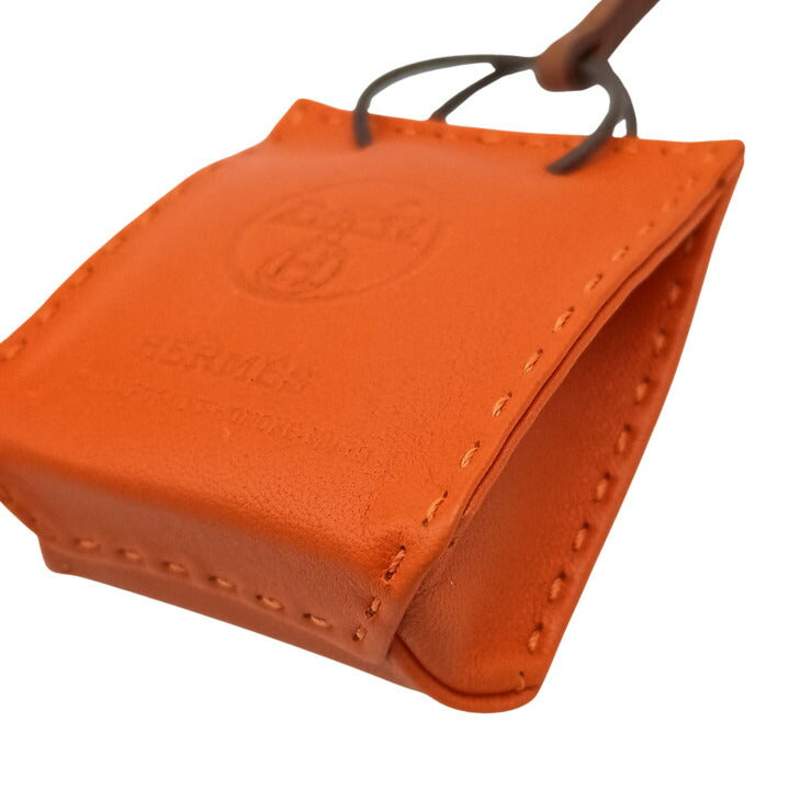 HERMES バッグチャーム サック オランジュ オレンジ系 アニョーミロ ユニセックス 新品未使用展示品