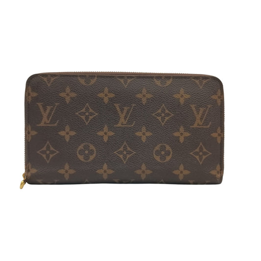 LOUIS VUITTON 長財布 ジッピーオーガナイザー M62581 ブラウン系 モノグラム ユニセックス ラウンドファスナー トラベルケース ゴールド金具 美品