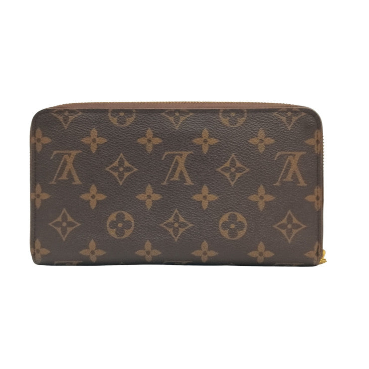 LOUIS VUITTON 長財布 ジッピーオーガナイザー M62581 ブラウン系 モノグラム ユニセックス ラウンドファスナー トラベルケース ゴールド金具 美品