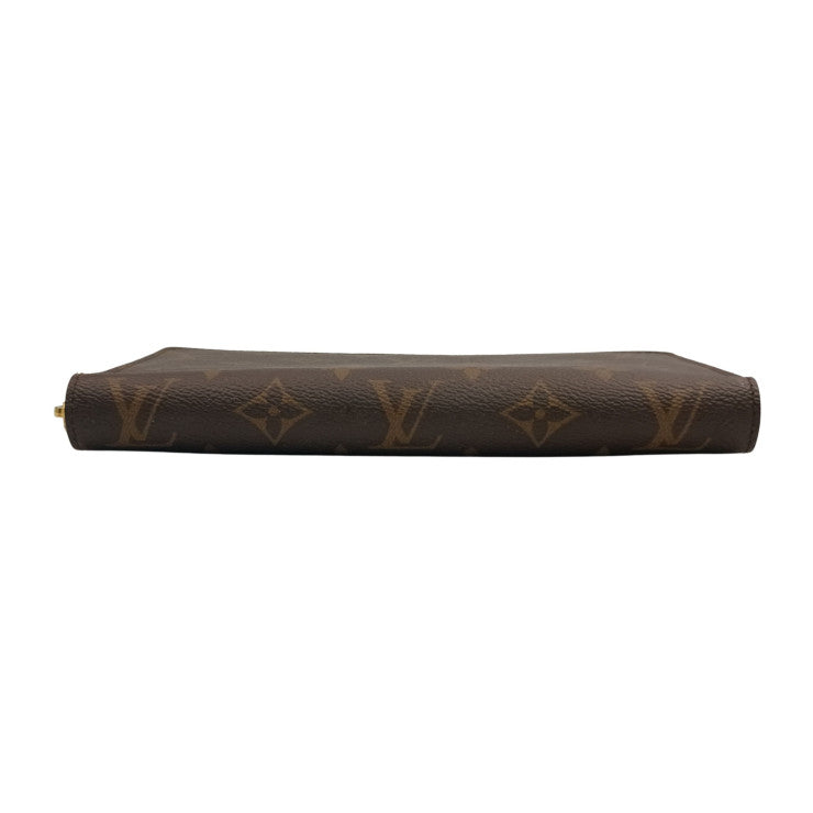LOUIS VUITTON 長財布 ジッピーオーガナイザー M62581 ブラウン系 モノグラム ユニセックス ラウンドファスナー トラベルケース ゴールド金具 美品