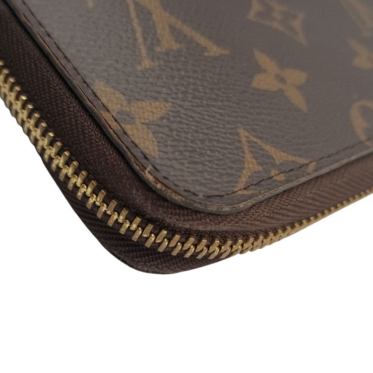 LOUIS VUITTON 長財布 ジッピーオーガナイザー M62581 ブラウン系 モノグラム ユニセックス ラウンドファスナー トラベルケース ゴールド金具 美品