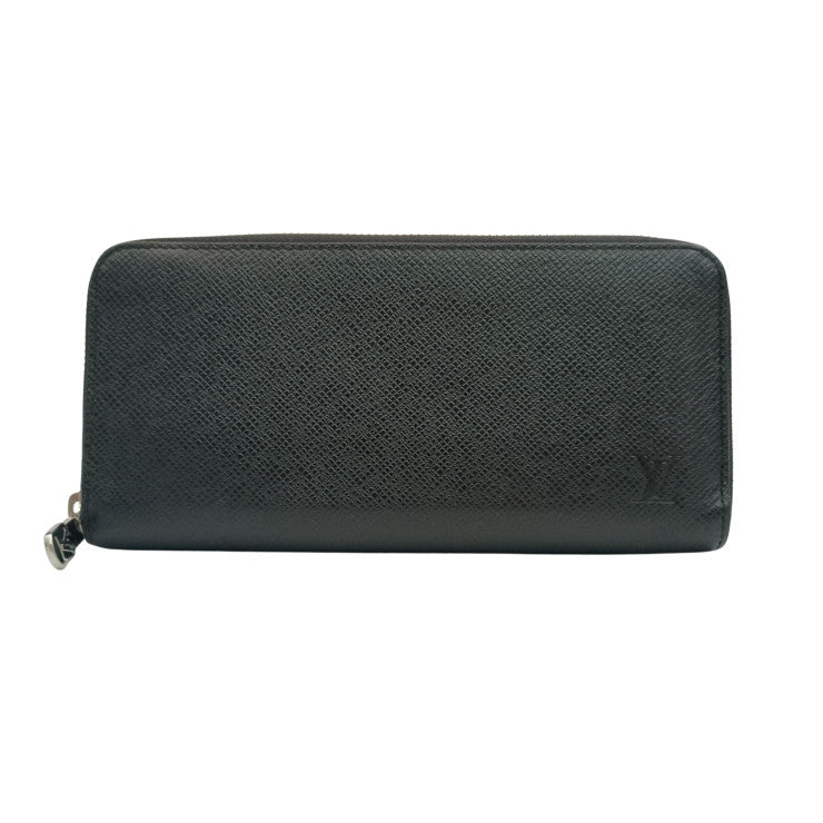 LOUIS VUITTON 長財布 ジッピー ウォレット ホリゾンタル M31071 ノワール（ブラック）系 タイガ メンズ ラウンドファスナー シルバー金具 美品
